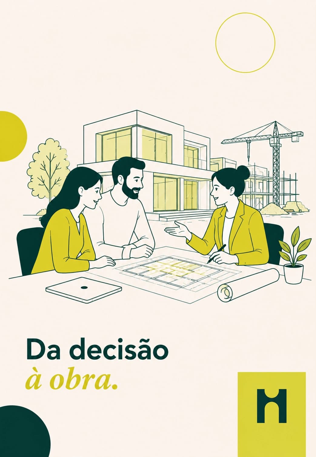 Painel de acompanhamento da obra na plataforma GetHome